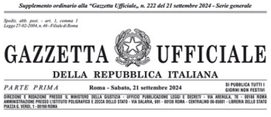 Gazzetta Ufficiale – DECRETO 17 settembre 2024, n. 133